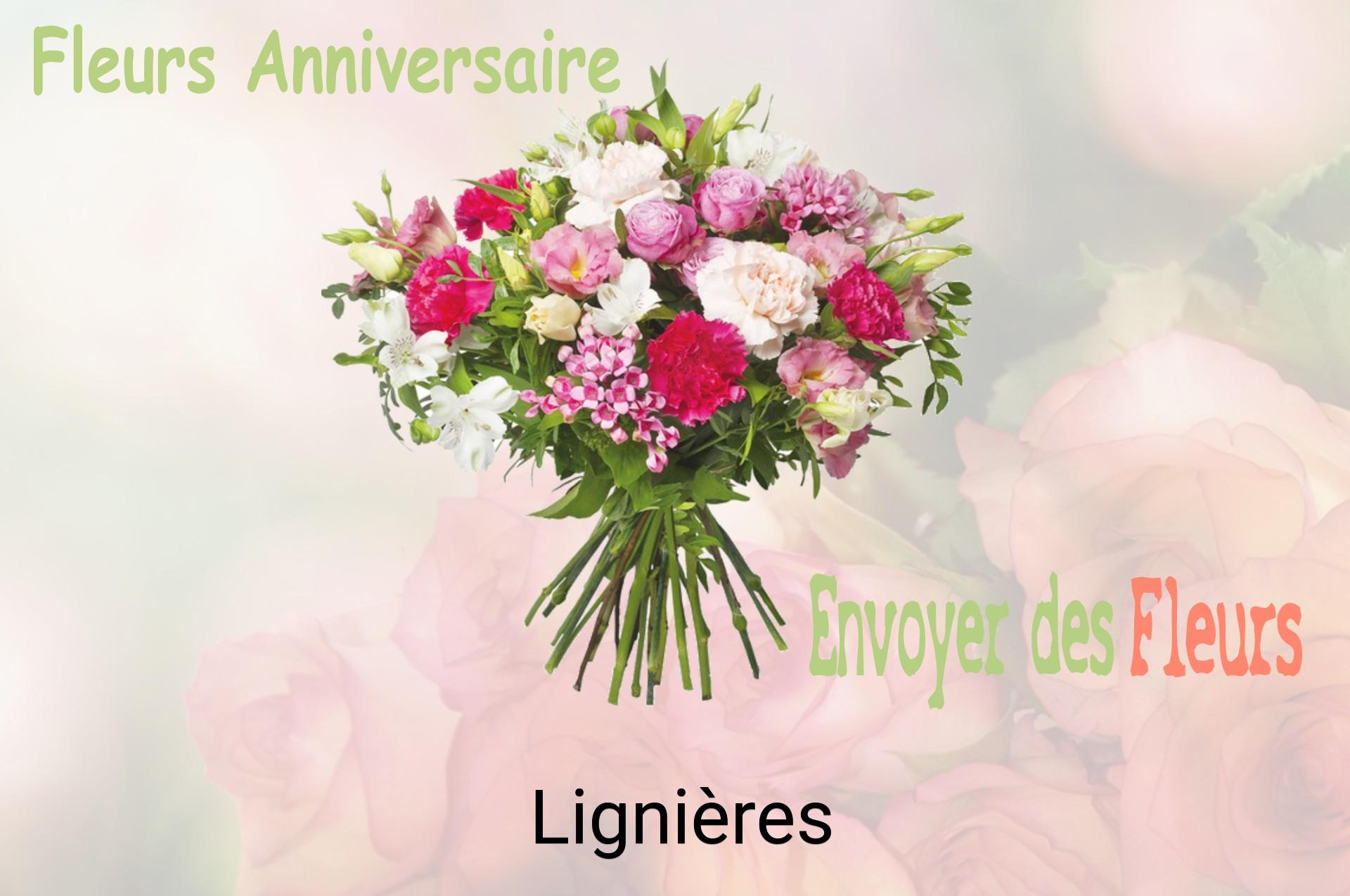 Bouquet de fleurs d’anniversaire livré à Lignières